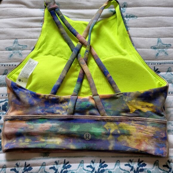 Lululemon Energy High-Neck Longline Tough Bra size 4. Multicolored - Picture 7 of 8